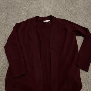 Loft Burgundy Cardigan